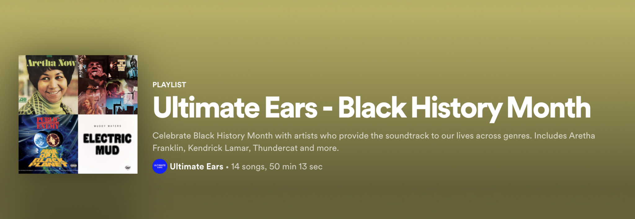 Ultimate Ears Black History Month Playlist